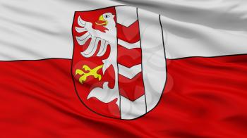 Opava Flag City Flag, Country Czech Republic, Closeup View, 3D Rendering