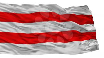 Usti Nad Labem City Flag, Country Czech Republic, Isolated On White Background, 3D Rendering