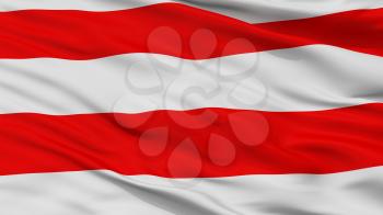 Usti Nad Labem City Flag, Country Czech Republic, Closeup View, 3D Rendering
