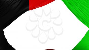 Divided Afghanistan flag, white background, 3d rendering