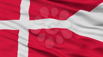 Denmark State Flag, Closeup View, 3D Rendering