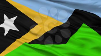 Aileu City Flag, Country East Timor, Closeup View, 3D Rendering