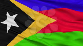 Bobonaro City Flag, Country East Timor, Closeup View, 3D Rendering