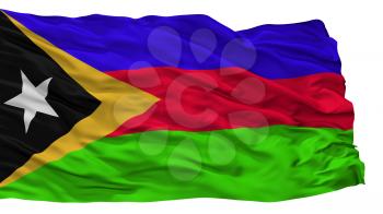 Bobonaro City Flag, Country East Timor, Isolated On White Background, 3D Rendering