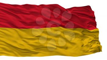 Cuenca City Flag, Country Ecuador, Isolated On White Background, 3D Rendering