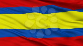 Loja City Flag, Country Ecuador, Closeup View, 3D Rendering