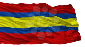 Loja City Flag, Country Ecuador, Isolated On White Background, 3D Rendering