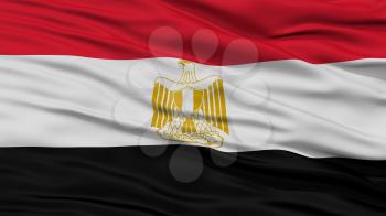 Closeup Egypt Flag, Waving in the Wind, High Resolution