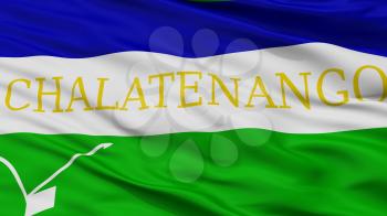 Chalatenango City Flag, Country El Salvador, Closeup View, 3D Rendering