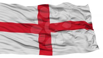 Isolated England Flag, Waving on White Background, High Resolution