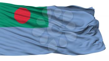 Ensign Of Bangladesh Coast Guard Flag, Isolated On White Background, 3D Rendering