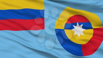 Ensign Of Colombian Air Force Flag, Closeup View, 3D Rendering
