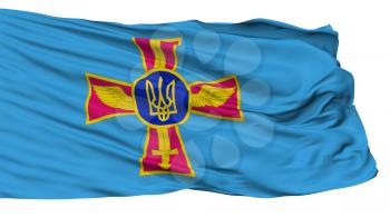 Ensign Of Ukrainian Air Force Flag, Isolated On White Background, 3D Rendering