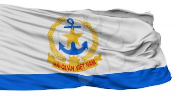 Ensign Of Vietnam Peoples Navy Flag, Isolated On White Background, 3D Rendering