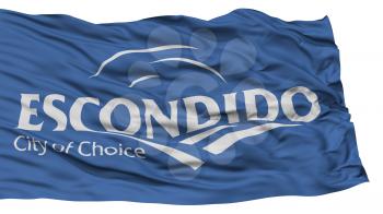 Isolated Escondido Flag Flag, City of California State, Waving on White Background, High Resolution