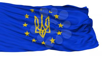 Euromaidan Protests Flag, Isolated On White Background, 3D Rendering