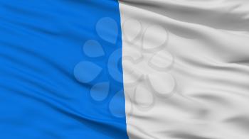 Ajaccio City Flag, Country France, Closeup View, 3D Rendering