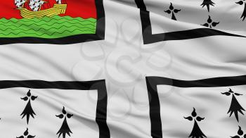 Nantes City Flag, Country France, Closeup View, 3D Rendering