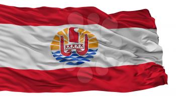 French Polynesia City Flag, Country France, Isolated On White Background, 3D Rendering