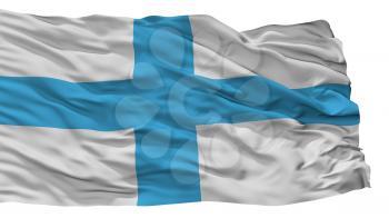 Marseille City Flag, Country France, Isolated On White Background, 3D Rendering