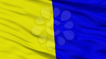 Montlucon City Flag, Country France, Closeup View, 3D Rendering