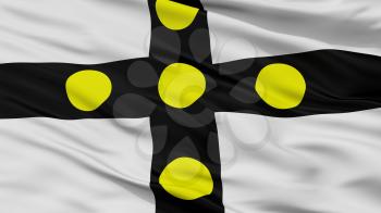 Tourcoing City Flag, Country France, Closeup View, 3D Rendering