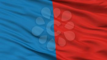 Narbona City Flag, Country France, Closeup View, 3D Rendering
