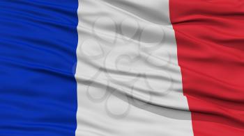 Closeup France Flag, Waving in the Wind, High Resolution