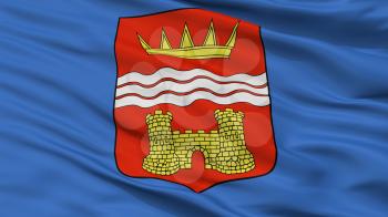 Tsalenjikha Municipality City Flag, Country Georgia, Closeup View, 3D Rendering