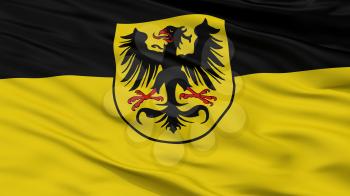 Arnstadt City Flag, Country Germany, Closeup View, 3D Rendering