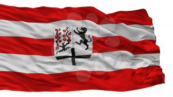 Delbruck City Flag, Country Germany, Isolated On White Background, 3D Rendering