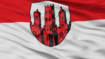 Dinslaken City Flag, Country Germany, Closeup View, 3D Rendering