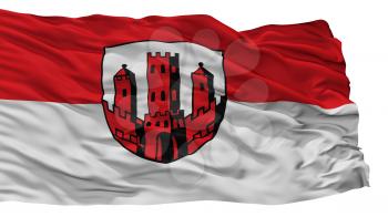 Dinslaken City Flag, Country Germany, Isolated On White Background, 3D Rendering