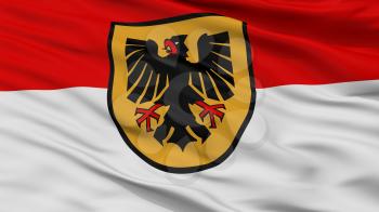 Dortmund City Flag, Country Germany, Closeup View, 3D Rendering