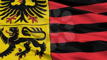 Duren City Flag, Country Germany, Closeup View, 3D Rendering
