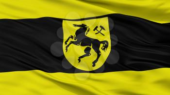 Herne City Flag, Country Germany, Closeup View, 3D Rendering