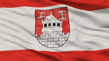 Isselburg City Flag, Country Germany, Closeup View, 3D Rendering