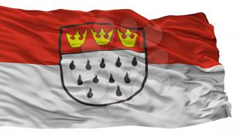 Koeln City Flag, Country Germany, Isolated On White Background, 3D Rendering