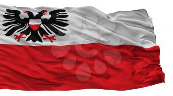Lubeck City Flag, Country Germany, Isolated On White Background, 3D Rendering