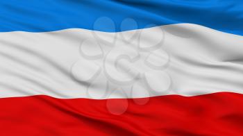 Mannheim City Flag, Country Germany, Closeup View, 3D Rendering