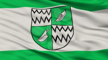 Rhede City Flag, Country Germany, Closeup View, 3D Rendering