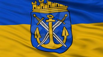 Solingen City Flag, Country Germany, Closeup View, 3D Rendering