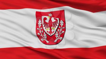 Teltow City Flag, Country Germany, Closeup View, 3D Rendering