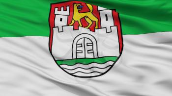 Wolfsburg City Flag, Country Germany, Closeup View, 3D Rendering