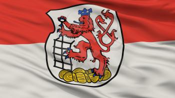 Wuppertal City Flag, Country Germany, Closeup View, 3D Rendering