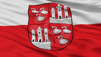 Zwickau City Flag, Country Germany, Closeup View, 3D Rendering