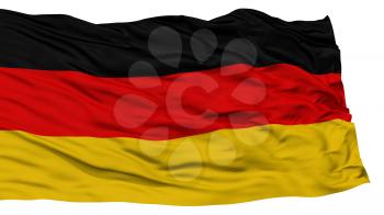 Isolated Germany Flag, Waving on White Background, High Resolution