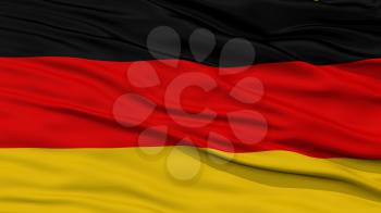 Closeup Germany Flag, Waving in the Wind, High Resolution