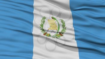 Closeup Guatemala Flag, Waving in the Wind, 3D Rendering