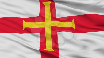 Guernsey Flag Closeup View, 3D Rendering